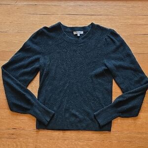 Madewell, Brushed Puff Sleeve, Sweater, Ribbed Cuffs, Dark Green, W XXS